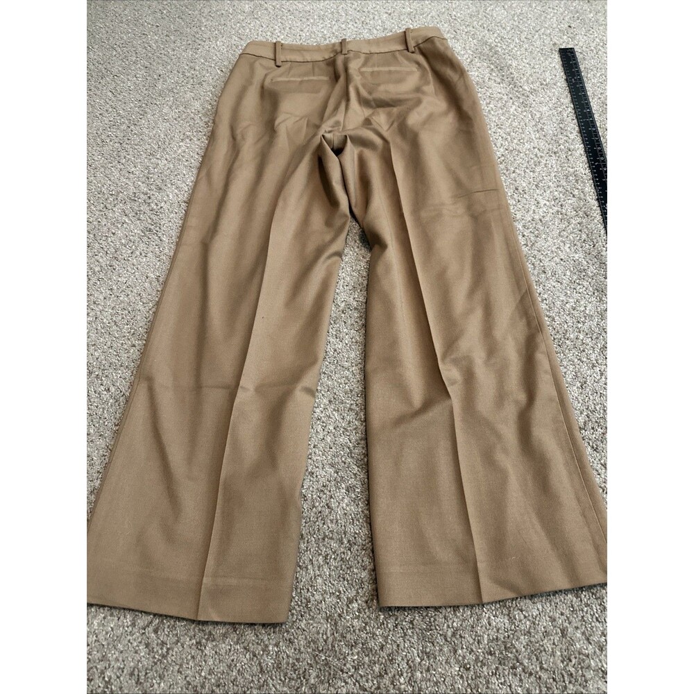 Talbots Dress Pants Womens 10P Tan Wool Blend Straight Leg Lined Stretch Twill - Picture 7 of 7